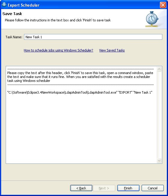 Scheduler LDAP Export to Excel Step 3